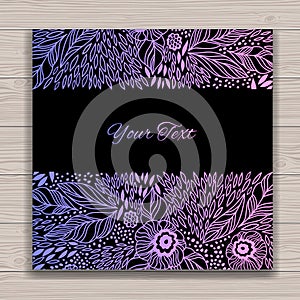 Greeting card set with abstract background photo