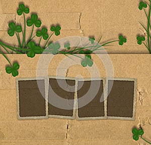 Greeting Card St. Patrick on old paper