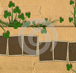 Greeting Card St. Patrick on old paper