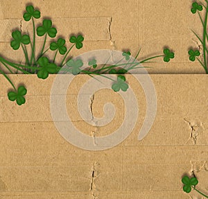 Greeting Card St. Patrick on old paper