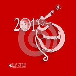 Greeting card with a symbol of the year