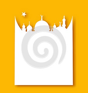 Greeting card template for Ramadan Kareem