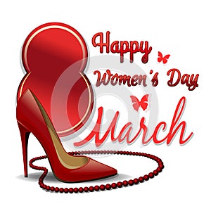 Greeting card to March 8. Happy Womens Day