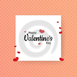 Greeting card for Valentine day. Heart. Love concept. Romantic atmosphere. Vector EPS 10.  on transparent background
