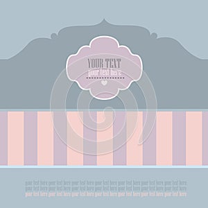 Greeting cards design template. Retro style, pastel colors.