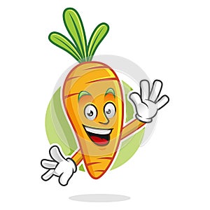 Greeting Carrot mascot, Carrot character, Carrot cartoon