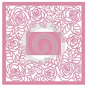 greeting floral card with roses.