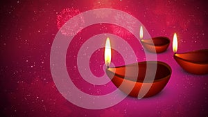 Greeting of Happy Indian festival Diwali, Dipawali, , festival of lights Loop Background Animation.