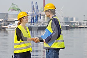 Greeting harbor workers