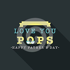 Greeting or invitation card for Fathers Day celebration.