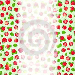 Greeting or Invitation Card with Ripe Straberry