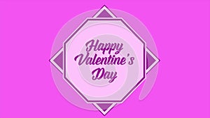 Greeting shape animation for happy valentine day