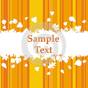 Greetings card with autumn leaves vector