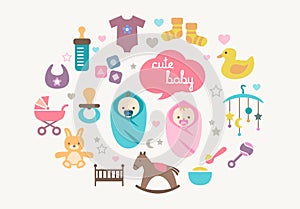 Greetings Card - Babies and Toys
