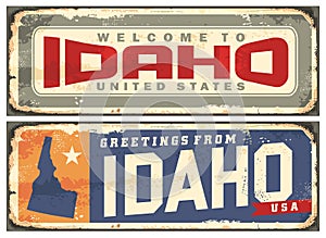 Greetings from Idaho retro sticker