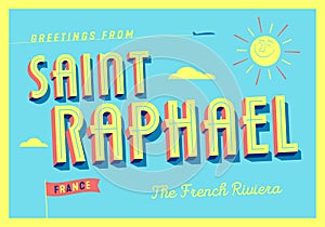 Greetings from Saint-Raphaël, France Postcard