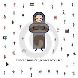 gregorian musician icon. musical genres icons universal set for web and mobile photo
