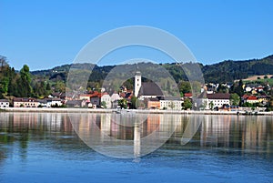The view of the historical center of Grein