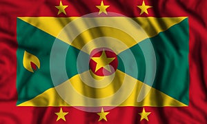 Grenada flag realistic waving photo