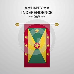 Grenada Independence day hanging flag background