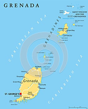 Grenada Political Map