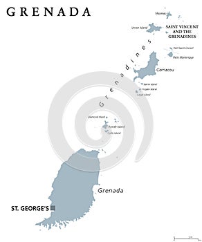 Grenada political map