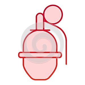 Grenade flat icon. Hand bomb vector illustration isolated on white. Weapon gradient style design, designed for web and