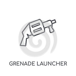 Grenade Launcher linear icon. Modern outline Grenade Launcher lo