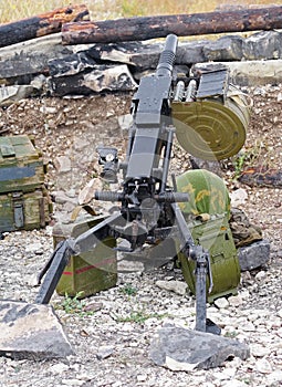 The grenade launcher on position