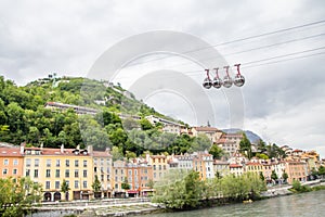 Grenoble-Bastille cable car aka `Les bulles` English: the bubbles