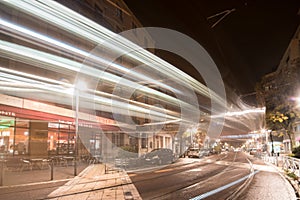 Grenoble in the night , france