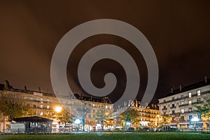 Grenoble in the night , france