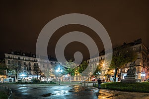 Grenoble in the night , france