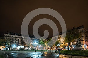 Grenoble in the night , france