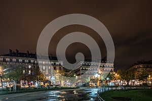 Grenoble in the night , france