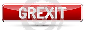 Grexit - Abstract beautiful button with text