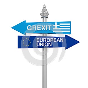 Grexit Direction Sign