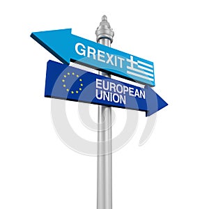 Grexit Direction Sign