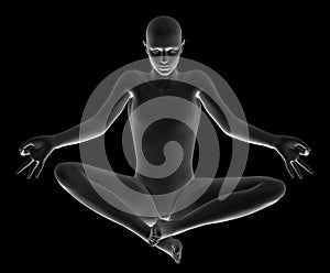 Grey 3d maneken yoga poses