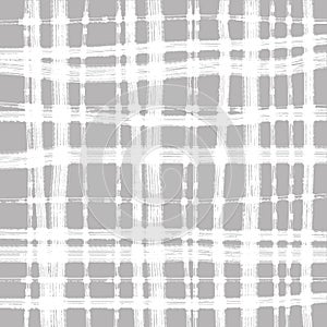 grey abstract vector pattern in a cage irregular lines vertical and horizontal brush strokes