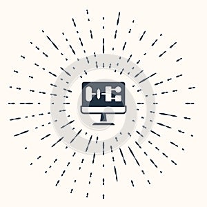 Grey Algorithm icon isolated on beige background. Algorithm symbol design from Artificial Intelligence collection