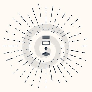 Grey Algorithm icon isolated on beige background. Algorithm symbol design from Artificial Intelligence collection