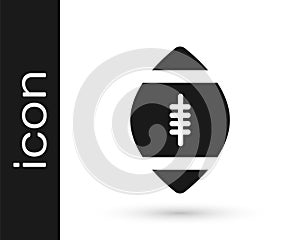 Grey American Football ball icon isolated on white background. Rugby ball icon. Team sport game symbol. Vector