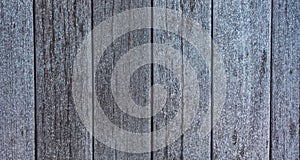 Grey background with wooden texture horizontal top view isolated, vintage dark wood backdrop, old light blue rustic board, space