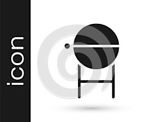 Grey Barbecue grill icon isolated on white background. BBQ grill party. Vector Illustration