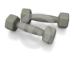 Grey barbells for training lifestyle