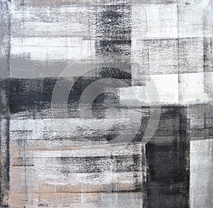 Grey and Black Abstract Art Painting