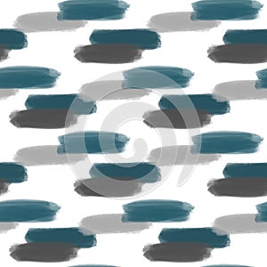 Grey, black and dark blue abstract shapes seamless pattern