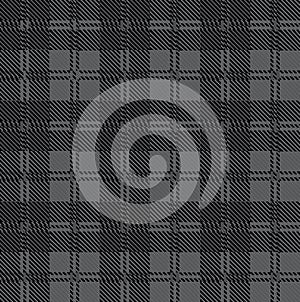 Grey Check Tartan Wool Material