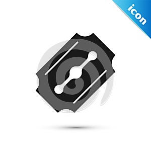 Grey Blade razor icon isolated on white background. Vector
